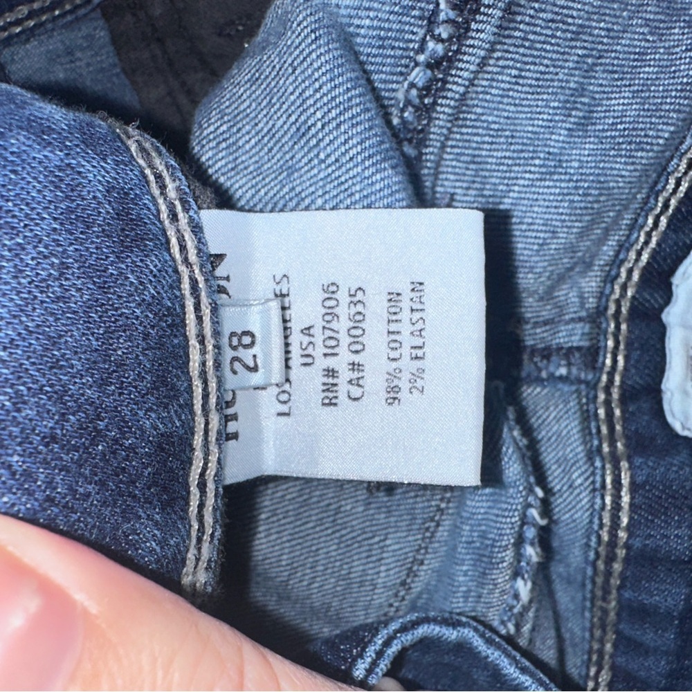 Hudson Signature Bootcut Jeans Womens 28 Blue Excellent Medium Wash Flap Pocket - Picture 8 of 10